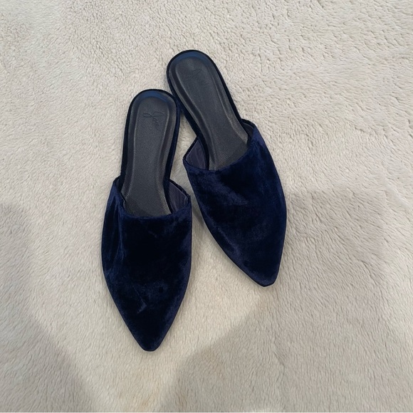 ☆ Joie Midnight Blue Velvet Mules ☆ - Picture 5 of 9